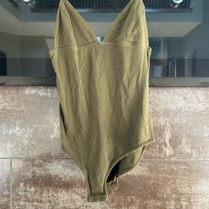 LA Hearts Olive Green Bodysuit